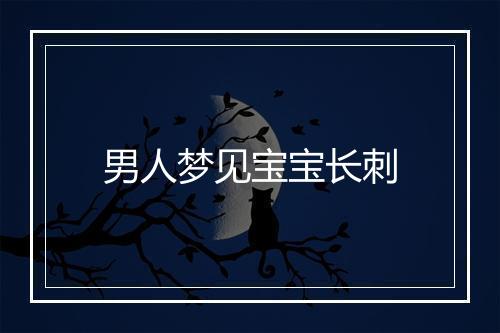 男人梦见宝宝长刺