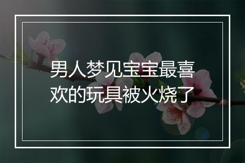 男人梦见宝宝最喜欢的玩具被火烧了