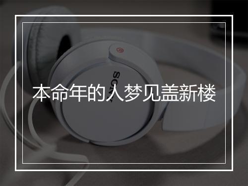 本命年的人梦见盖新楼