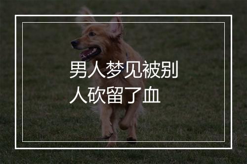 男人梦见被别人砍留了血