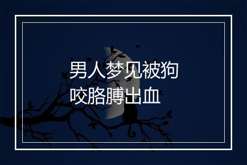 男人梦见被狗咬胳膊出血