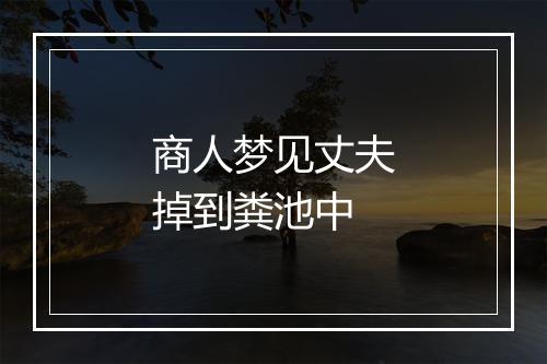 商人梦见丈夫掉到粪池中