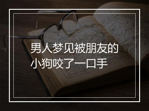 男人梦见被朋友的小狗咬了一口手