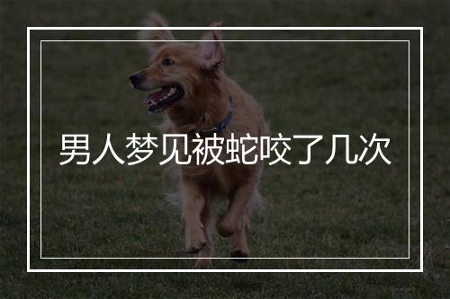 男人梦见被蛇咬了几次