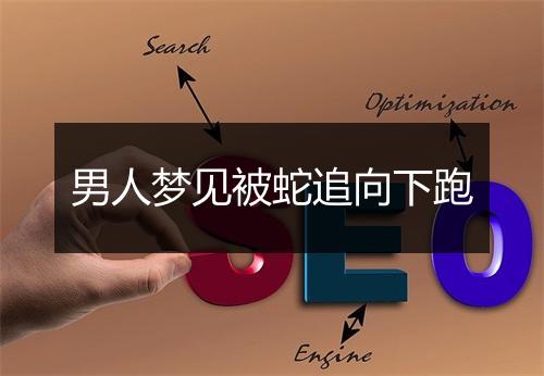 男人梦见被蛇追向下跑