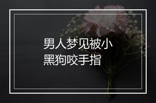 男人梦见被小黑狗咬手指