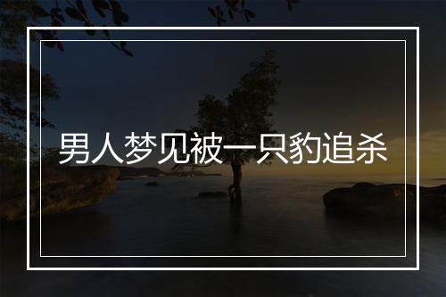 男人梦见被一只豹追杀