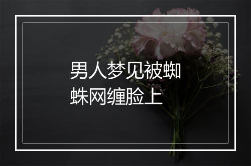 男人梦见被蜘蛛网缠脸上