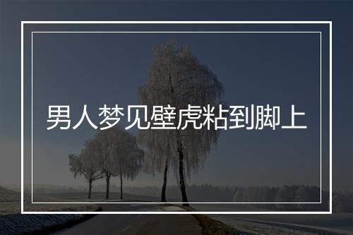 男人梦见壁虎粘到脚上