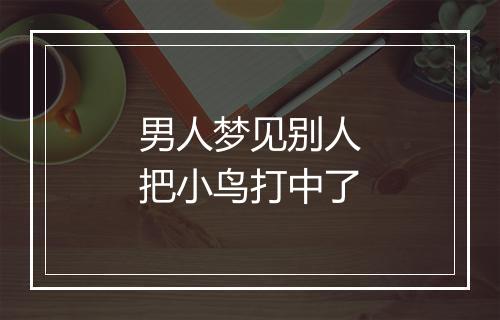 男人梦见别人把小鸟打中了