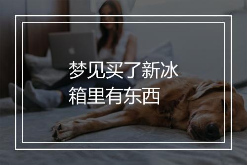 梦见买了新冰箱里有东西