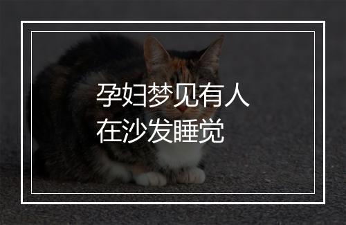 孕妇梦见有人在沙发睡觉