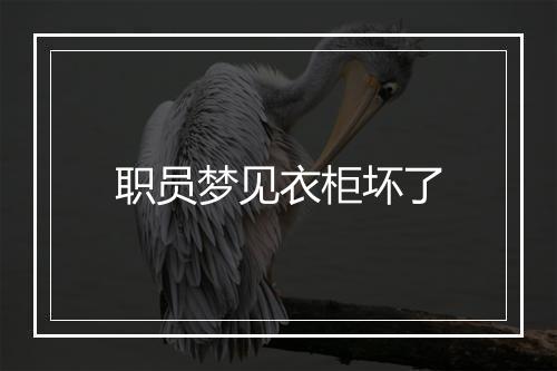 职员梦见衣柜坏了