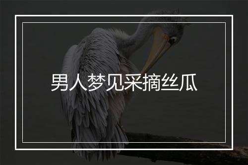 男人梦见采摘丝瓜