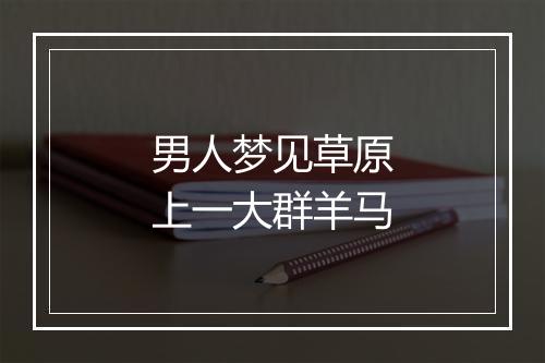 男人梦见草原上一大群羊马