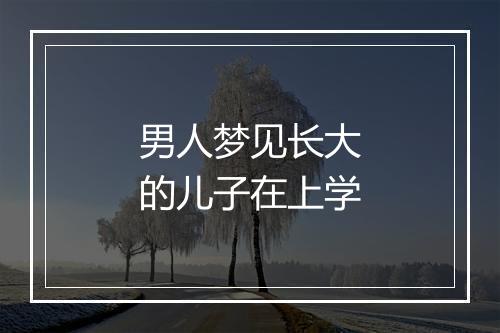 男人梦见长大的儿子在上学