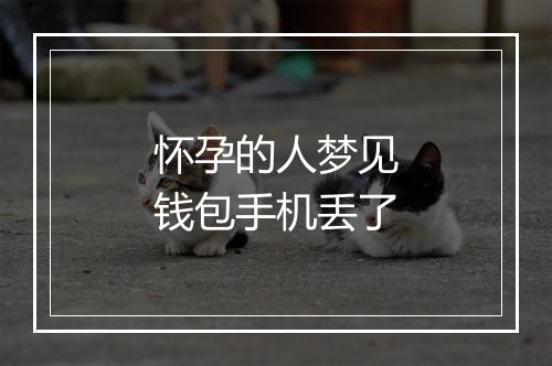 怀孕的人梦见钱包手机丢了