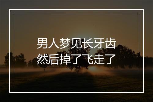 男人梦见长牙齿然后掉了飞走了