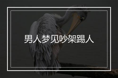 男人梦见吵架踢人