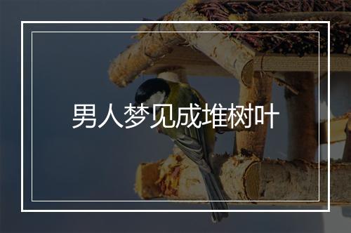 男人梦见成堆树叶