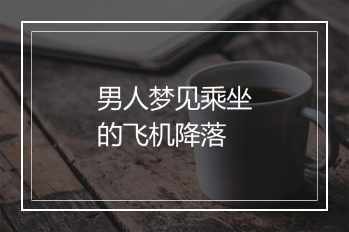 男人梦见乘坐的飞机降落