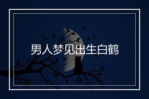 男人梦见出生白鹤