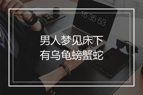 男人梦见床下有乌龟螃蟹蛇