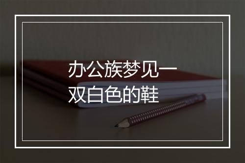 办公族梦见一双白色的鞋