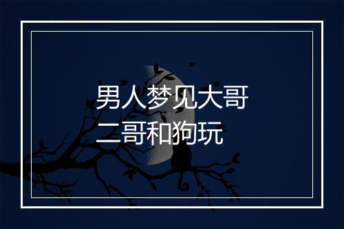 男人梦见大哥二哥和狗玩