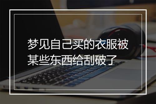 梦见自己买的衣服被某些东西给刮破了