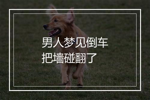 男人梦见倒车把墙碰翻了