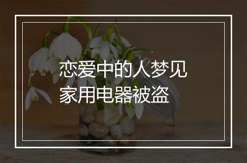 恋爱中的人梦见家用电器被盗