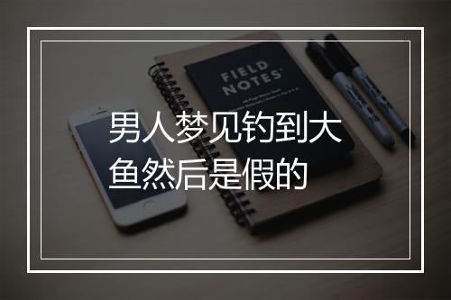 男人梦见钓到大鱼然后是假的