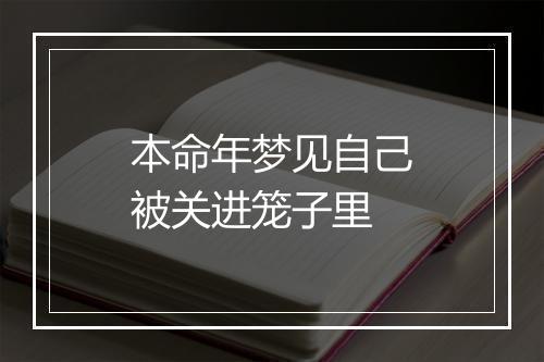 本命年梦见自己被关进笼子里