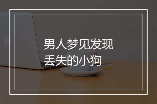 男人梦见发现丢失的小狗