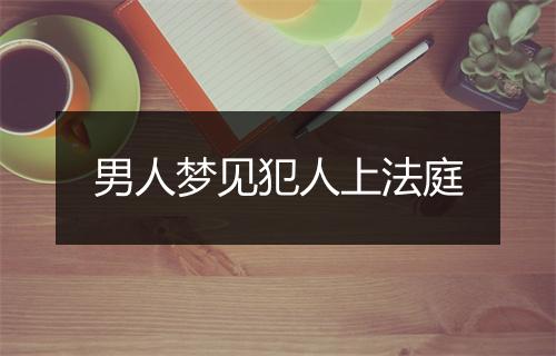 男人梦见犯人上法庭