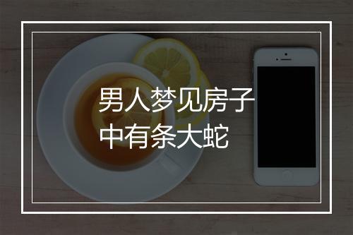 男人梦见房子中有条大蛇