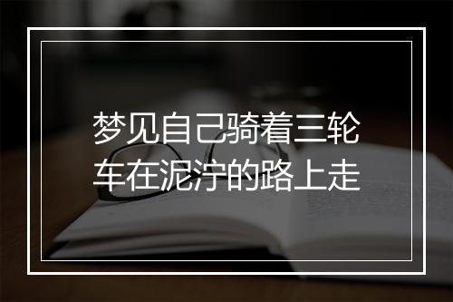 梦见自己骑着三轮车在泥泞的路上走