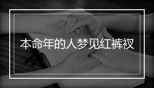 本命年的人梦见红裤衩