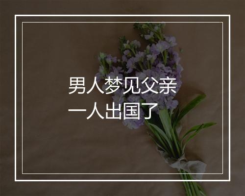 男人梦见父亲一人出国了