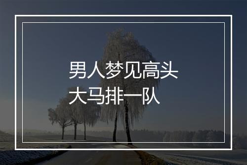 男人梦见高头大马排一队