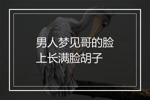 男人梦见哥的脸上长满脸胡子