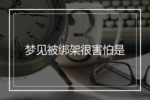 梦见被绑架很害怕是