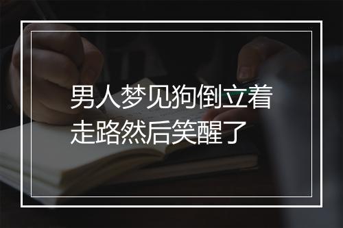 男人梦见狗倒立着走路然后笑醒了