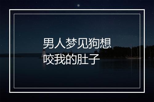 男人梦见狗想咬我的肚子