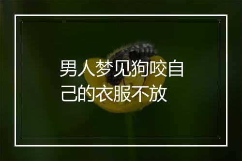 男人梦见狗咬自己的衣服不放