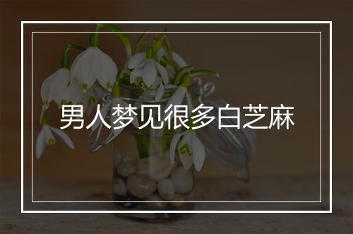 男人梦见很多白芝麻