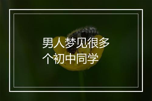 男人梦见很多个初中同学