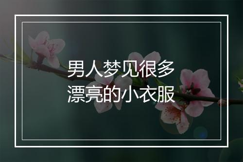 男人梦见很多漂亮的小衣服