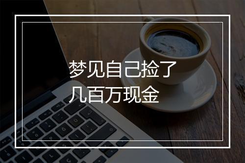 梦见自己捡了几百万现金